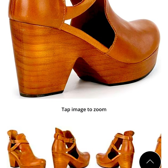 Free People Women Suede Wedge Shoes with Ankle Strap - Picture 3 of 8